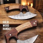 Handmade Viking Pizza Cutter with Wooden Handle