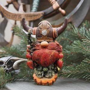 Viking Gnome Statue with Axe - Nordic Decor