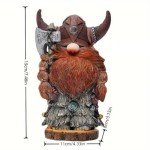 Viking Gnome Statue with Axe - Nordic Decor
