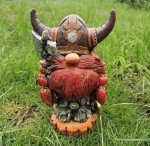 Viking Gnome Statue with Axe - Nordic Decor