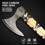 Carbon Steel Viking Axe with Leather Sheath
