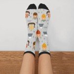 Viking Ship Warrior Axe Casual Crew Socks