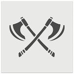Viking Battle Axes Wall Art Stencil 9 Inch