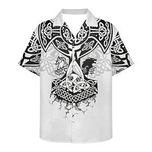 Men's Norse Mythology Viking 3D Print Hawaiian Shirt
