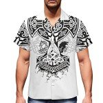 Men's Norse Mythology Viking 3D Print Hawaiian Shirt