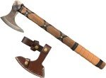 Handmade Carbon Steel Viking Axe with Leather Sheath