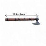 Handmade Carbon Steel Viking Axe with Leather Sheath