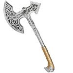 Viking Axe Prop - Silver Plastic Costume Accessory