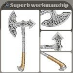 Viking Axe Prop - Silver Plastic Costume Accessory