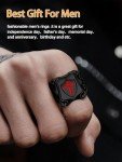 Retro Black Stainless Steel Norse Cross Ring for Men