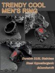 Retro Black Stainless Steel Norse Cross Ring for Men
