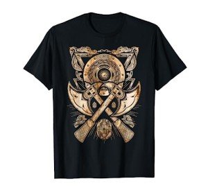 Viking Battleaxe Shirt with Tribal Valhalla Design