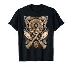 Viking Battleaxe Shirt with Tribal Valhalla Design