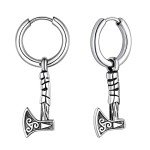Viking Axe Earrings – Stainless Steel Drop Charms
