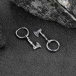 Viking Axe Earrings – Stainless Steel Drop Charms