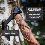 Viking Two-Handed Axe with Iron Wall Mounts