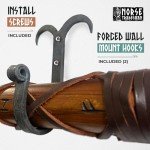 Viking Two-Handed Axe with Iron Wall Mounts