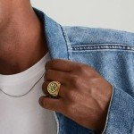 Norseman Vintage Pirate Compass Ring - 18K Gold Plated