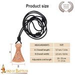 Bronze Mjolnir Pendant Necklace with Leather Cord