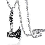 Viking Thor Axe Talisman Necklace for Men