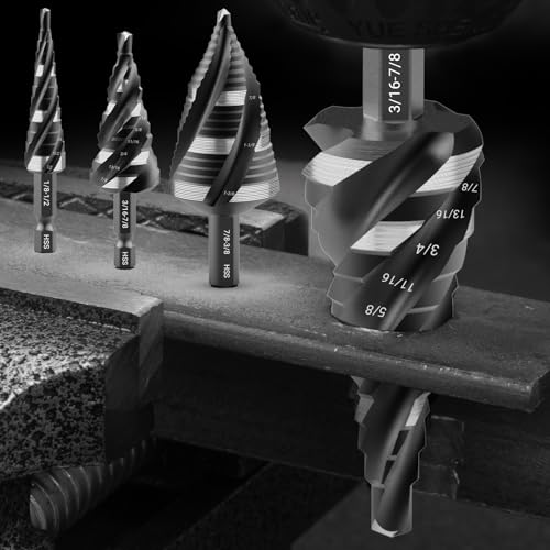 HSS Spiral Flute Step Drill Bit Set