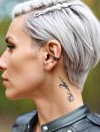 Sterling Silver Viking Runes Ear Cuffs for Women
