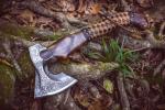 Custom Forged Carbon Steel Viking Axe with Sheath