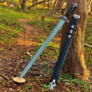 Handmade Damascus Steel Viking Ragnar Sword