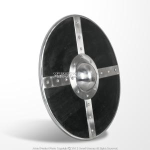 21" Viking Wooden Round Shield with Steel Boss