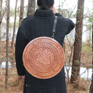 Viking Shield 17" Norse Woodcut Warrior Prop
