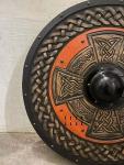 24'' Viking Wooden Battle Shield - Hand Carved Gift
