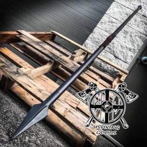 Hand Forged Viking Spartan Metal Spear