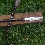 Viking Spear with Leather Sheath - 30" Decorative