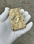 Viking Engraved Brass Card Wallet with RFID Shield