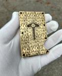 Viking Engraved Brass Card Wallet with RFID Shield
