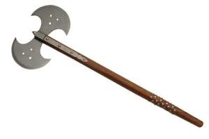 32” Viking Double Head Battle Axe - Steel Blade