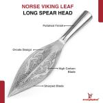 Viking Leaf Spear Head High Carbon Steel