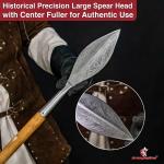Viking Leaf Spear Head High Carbon Steel