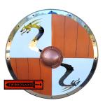 Viking Níðhöggr Steel Plated Round Shield