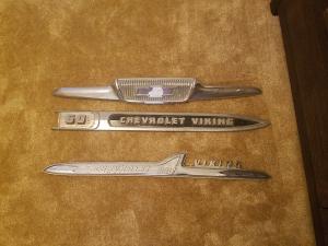 Chevrolet Viking Pickup Hood Emblem with Fender Spears