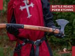 Viking Wolf War Axe with Leather Wrapped Handle
