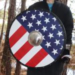 Viking Gokstad Shield with American Flag - 30