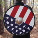 Viking Gokstad Shield with American Flag - 30