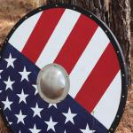 Viking Gokstad Shield with American Flag - 30