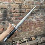 30" Viking Sword with Leather Handle and Sheath