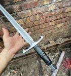 30" Viking Sword with Leather Handle and Sheath