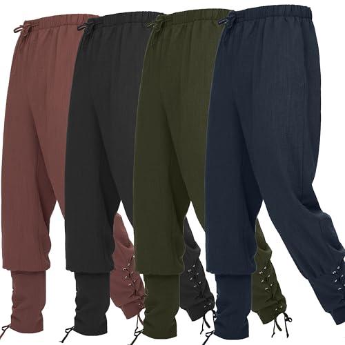 Viking-Style Brown Renaissance Pants for Men