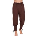 Viking-Style Brown Renaissance Pants for Men