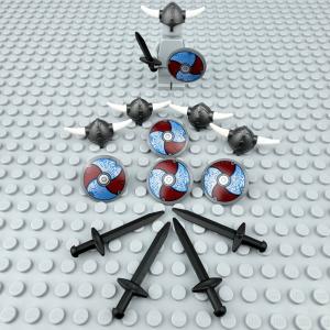 LEGO Viking Armory Set: Helmets, Shields, Swords