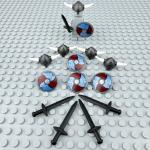 LEGO Viking Armory Set: Helmets, Shields, Swords